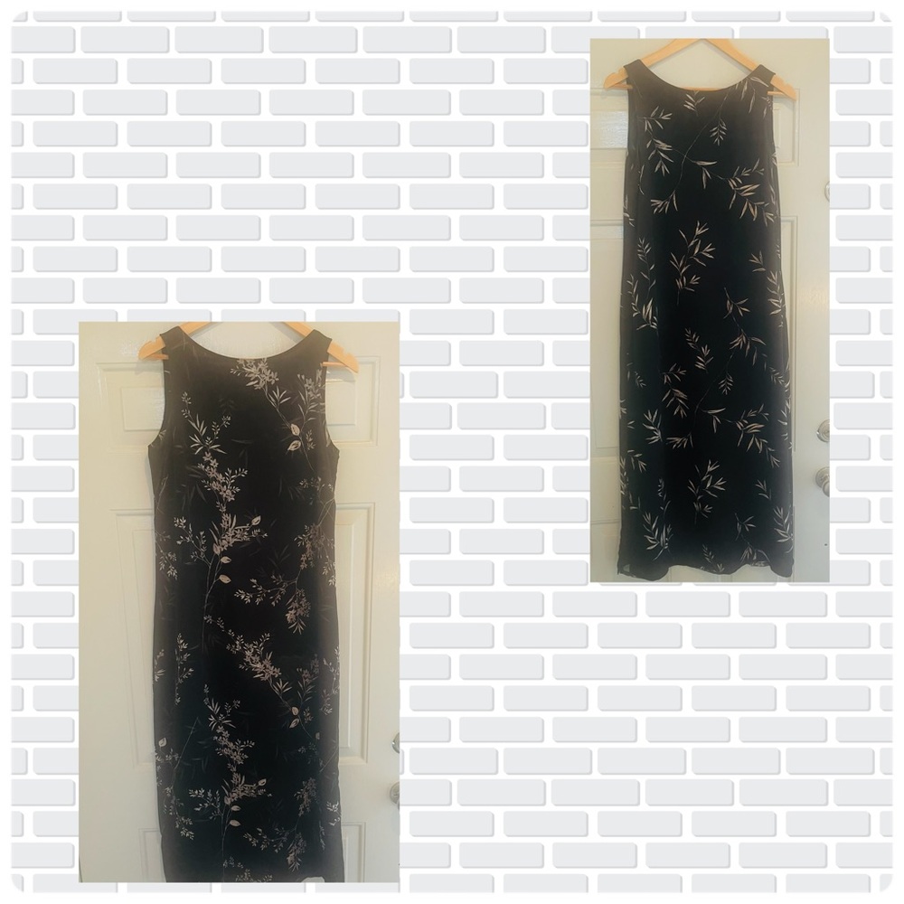 Elegant Black Floral Women's Dress